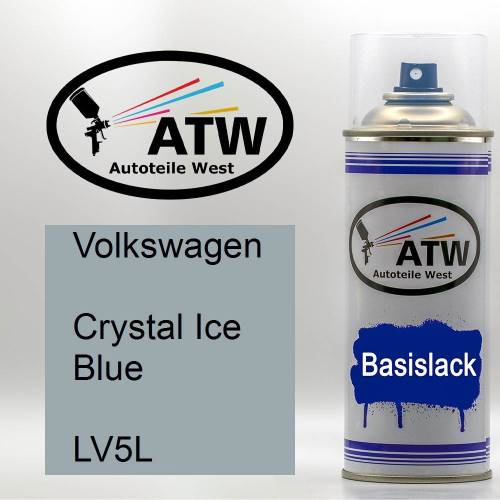 Volkswagen, Crystal Ice Blue, LV5L: 400ml Sprühdose, von ATW Autoteile West.